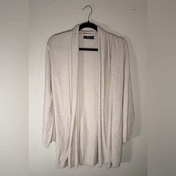 Zara Knit Women's Cream Wrap Cardigan - Picture 6 of 8